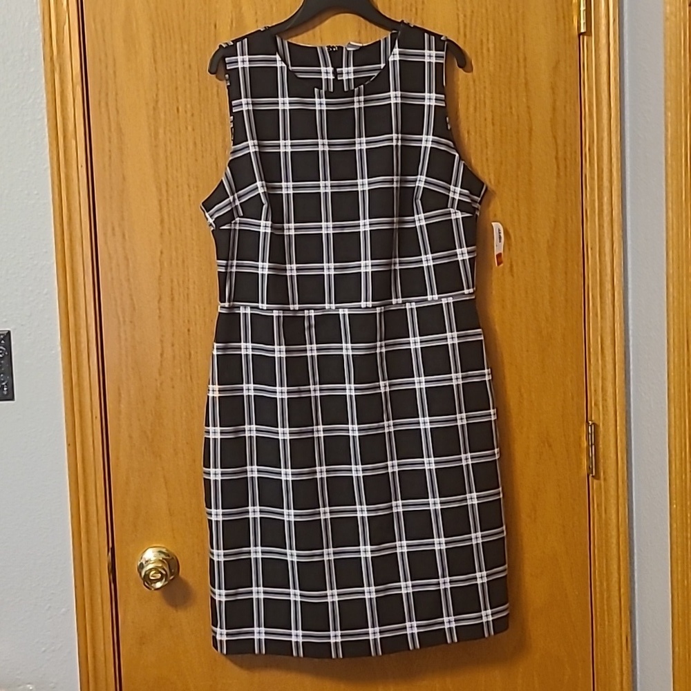 NWT Old Navy Plaid Dress Size XL Navy